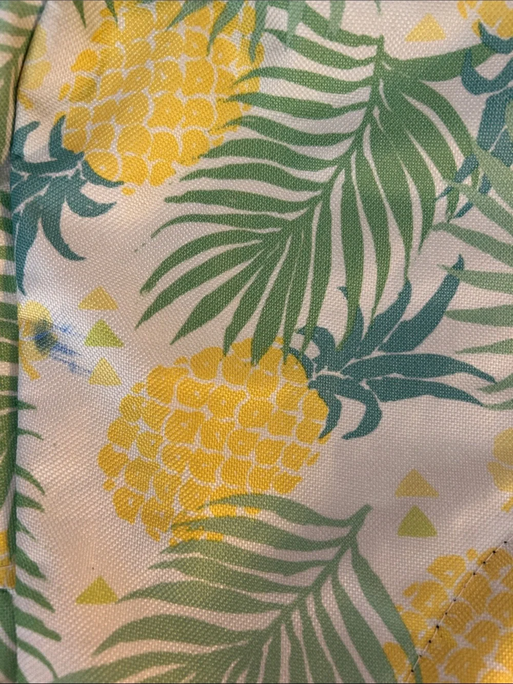Pineapple Print Waterproof Tote Bag Resort Beach Summer Vacation Poolside